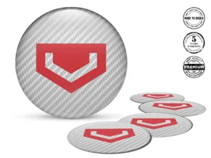 Vossen Radaufkleber Version Harz-Dome-Embleme